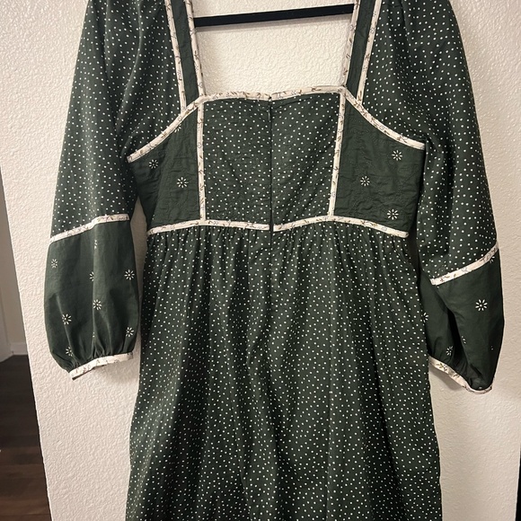 Madewell Green Patchwork Mini Dress | Size 4 - Picture 4 of 12